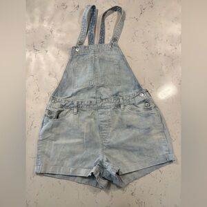 Levi's Women's Blue and White Dungarees-overalls Juniors Size 15